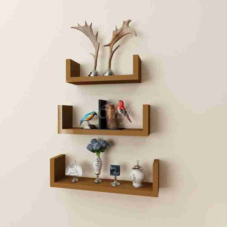 Onlineshoppee wooden hot sale wall shelf