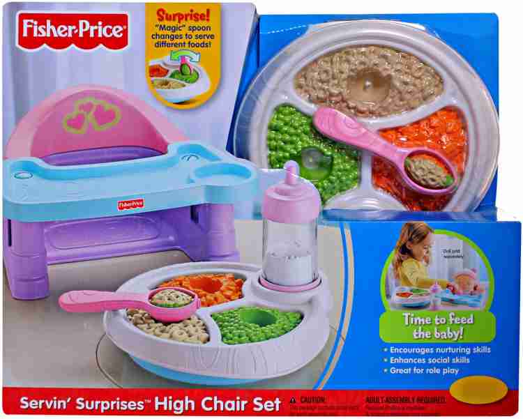 Fisher price serve and surprise hot sale high chair