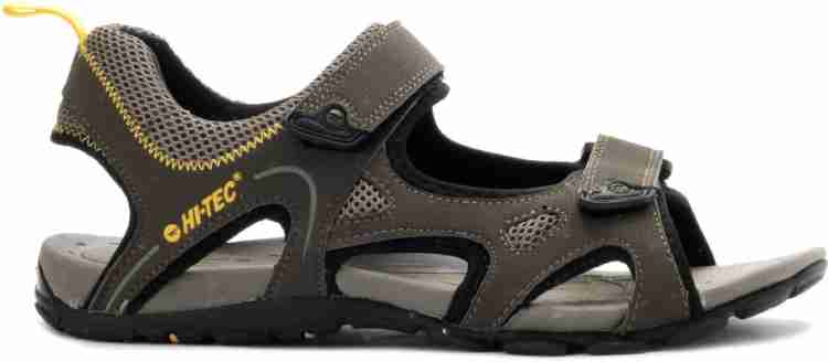 Hi Tec Gt Strap Men Brown Yellow Black Sports Sandals