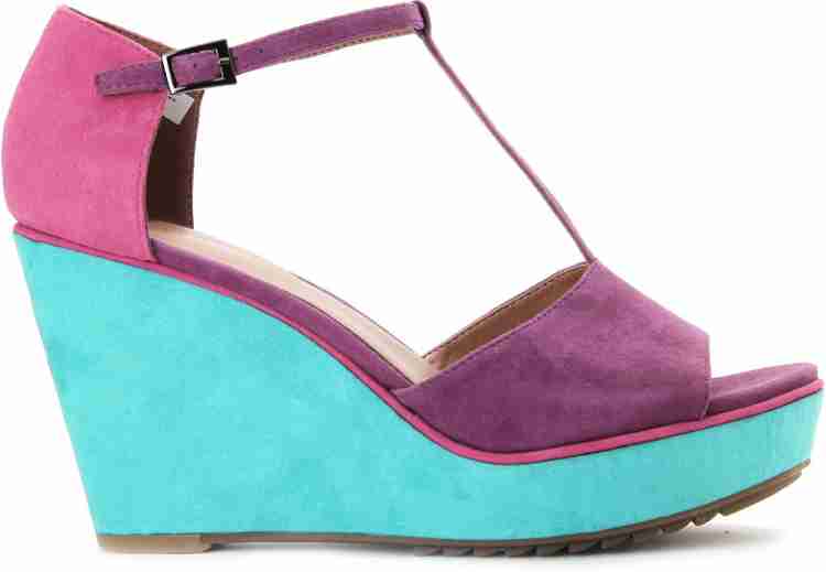 CLARKS Scent Flower Women Women Wedges Buy Purple Combi Color CLARKS Scent Flower Women Women Wedges Online at Best Price Shop Online for Footwears in India Flipkart