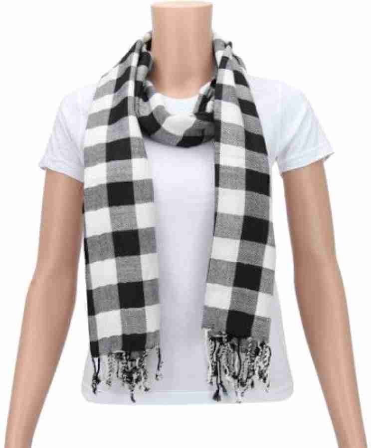 Black store white scarf