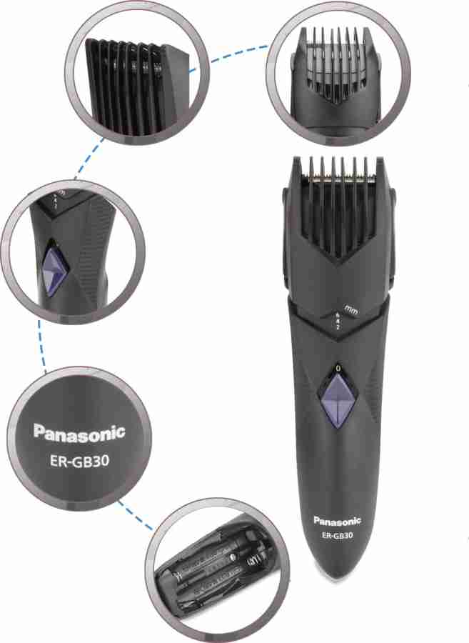 Panasonic ER GB30 K44B Trimmer 30 min Runtime 10 Length Settings