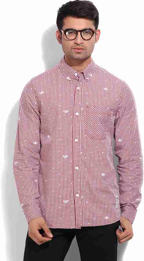 ADIDAS ORIGINALS Men Checkered Casual White Maroon Shirt Buy white normad red ADIDAS ORIGINALS Men Checkered Casual White Maroon Shirt Online at Best Prices in India Flipkart