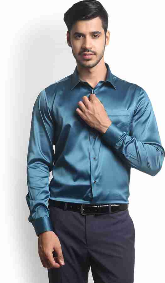 Blackberrys Men Solid Formal Blue Shirt Buy Atlantic Teal