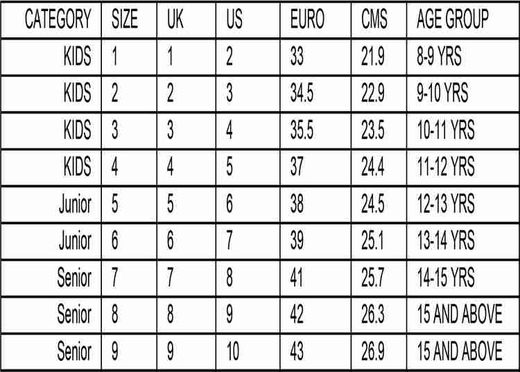 Kids size hotsell 2 in euro