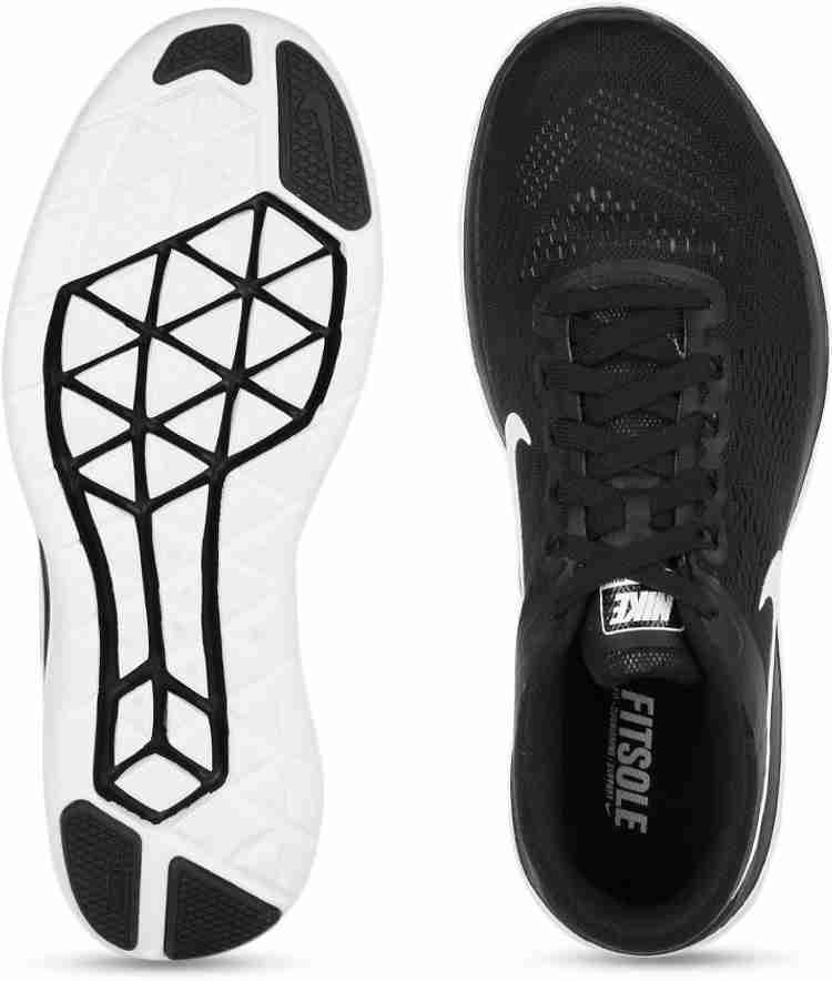 NIKE FLEX 2016 RN Running Shoes For Men Buy BLACK WHITE COOL GREY NOIR GRIS FRAIS BLANC Color NIKE FLEX 2016 RN Running Shoes For Men Online at Best Price Shop Online for Footwears