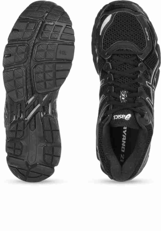 Asics gel kayano 21 mens shoes onyx/black/silver best sale