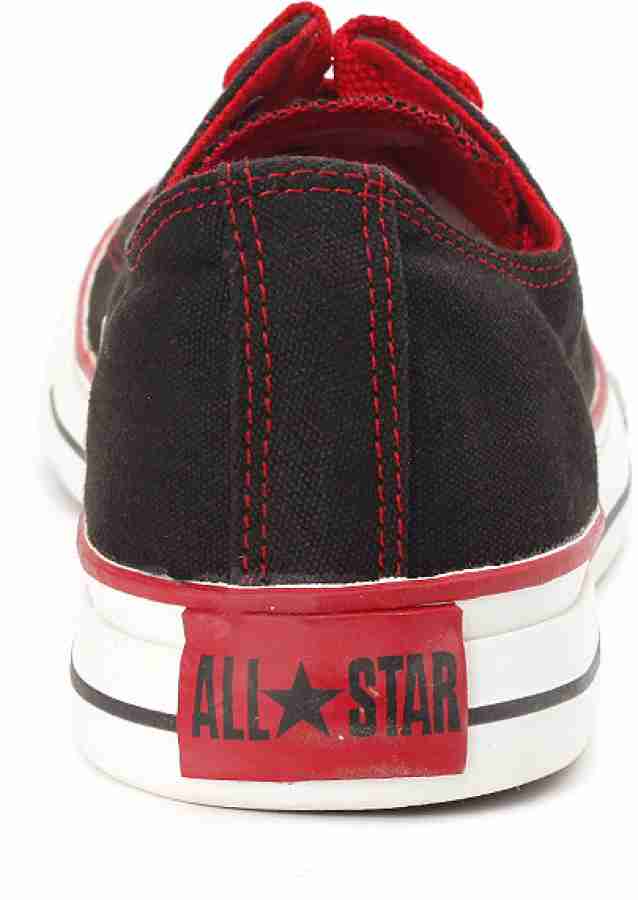 Converse black and red clearance canvas sneakers