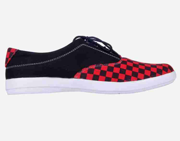 Red and black checkered on sale shoes