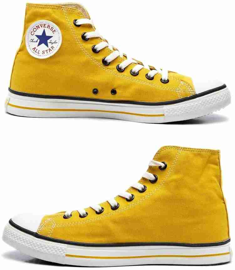 Dark hotsell yellow converse