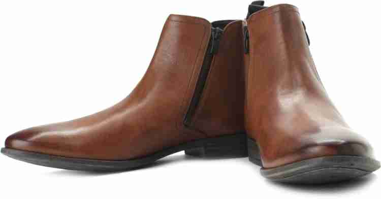 Clarks mens shop boots zipper