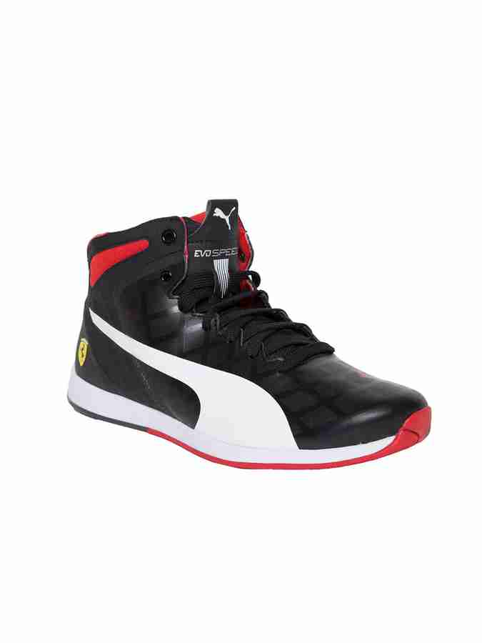 PUMA Ferrari evoSPEED 1.4 SF Mid Motorsport Shoes For Men Buy black white rosso corsa Color PUMA Ferrari evoSPEED 1.4 SF Mid Motorsport Shoes For Men Online at Best Price Shop Online