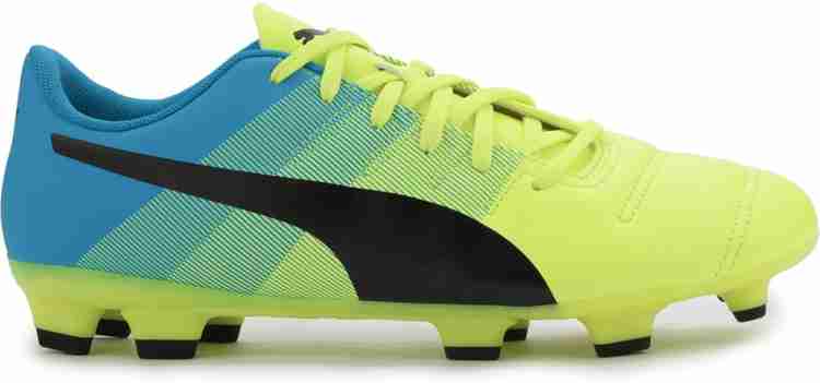 PUMA evoPOWER 4.3 FG Football Studs For Men Buy safety yellow black atomic blue Color PUMA evoPOWER 4.3 FG Football Studs For Men Online at Best Price Shop Online for Footwears in