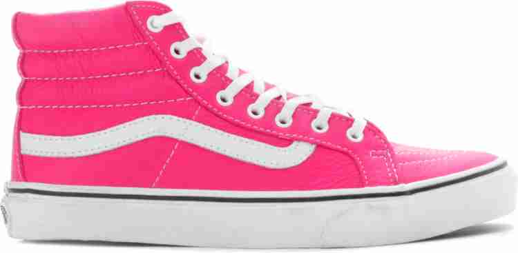 VANS Sk8 Hi Slim Sneakers For Men Buy Neon Leather Pink Color VANS Sk8 Hi Slim Sneakers For Men Online at Best Price Shop Online for Footwears in India Flipkart