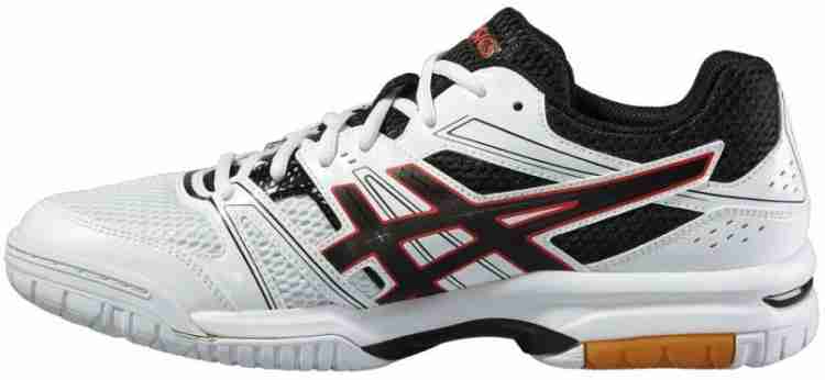 Asics Gel Rocket 7 Badminton Shoes For Men Buy White Black