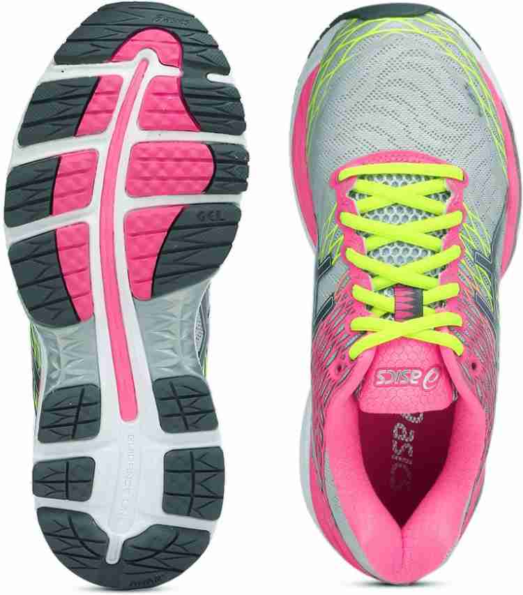 Asics Gel Nimbus 18 Women Running Shoes For Women Buy Hot Pink Silver Titanium Color Asics Gel Nimbus 18 Women Running Shoes For Women Online at Best Price Shop Online for Footwears