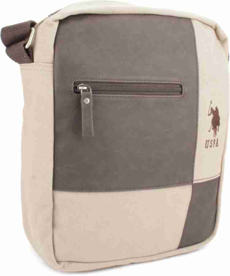 U.S. POLO ASSN. Beige Sling Bag Beige Price in India Flipkart