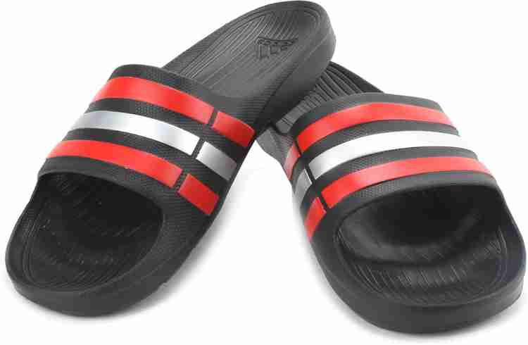 Red adidas duramo slides clearance