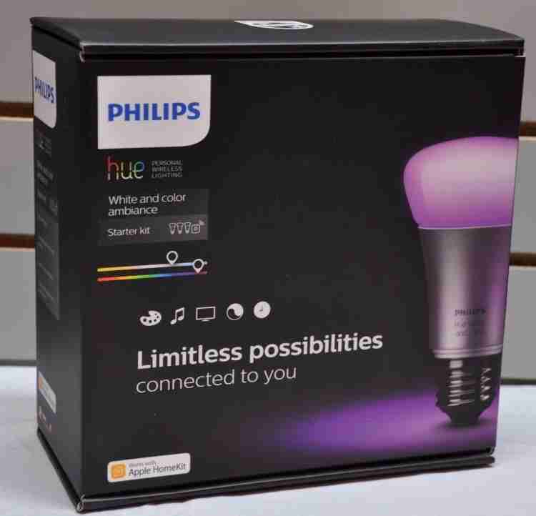 PHILIPS Hue White and Color Ambiance Starter A19 Kit with Smart