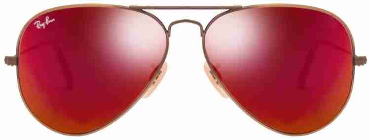 Red aviator best sale sunglasses ray ban