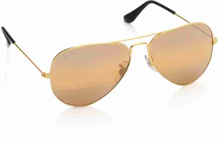 Buy Ray Ban Aviator Sunglasses Brown For Men Online Best Prices in India Flipkart