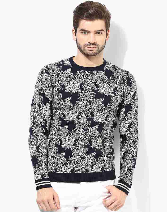 Floral print 2025 sweater mens