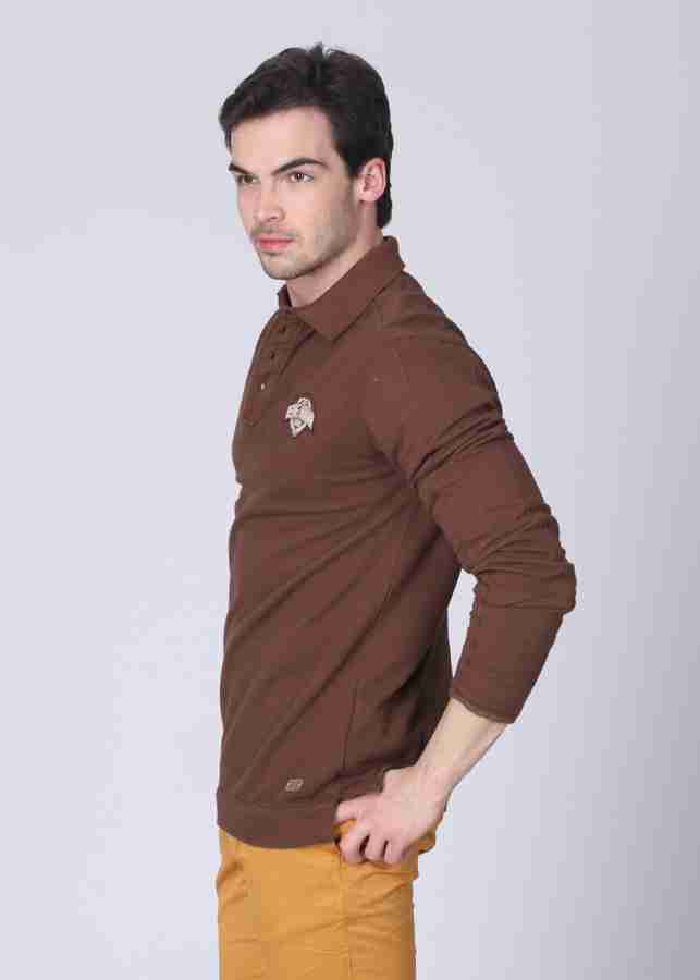 Being Human CLOTHING Solid Men Polo Neck Brown T-Shirt - Buy Brown Being  Human CLOTHING Solid Men Polo Neck Brown T-Shirt Online at Best Prices in  India | Flipkart.com