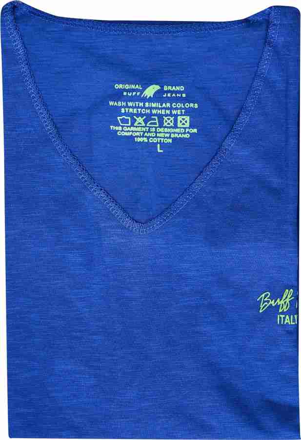 Buff Solid Men V Neck White, Blue, Black T-Shirt - Buy White, Blue, Black  Buff Solid Men V Neck White, Blue, Black T-Shirt Online at Best Prices in  India