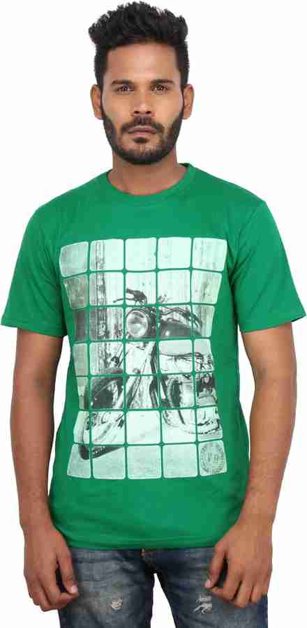 Valmond Blues Graphic Print Men Round Neck Green T Shirt Buy