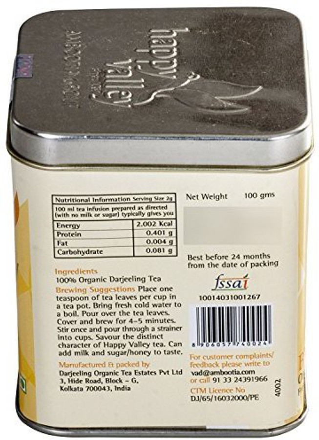 Happy Valley Organic Darjeeling (Whole Leaf) Orange Black