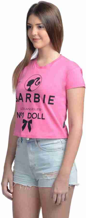 BARBIE Party Short Sleeve Printed Women Pink Top - Buy Barbie Pink BARBIE  Party Short Sleeve Printed Women Pink Top Online at Best Prices in India
