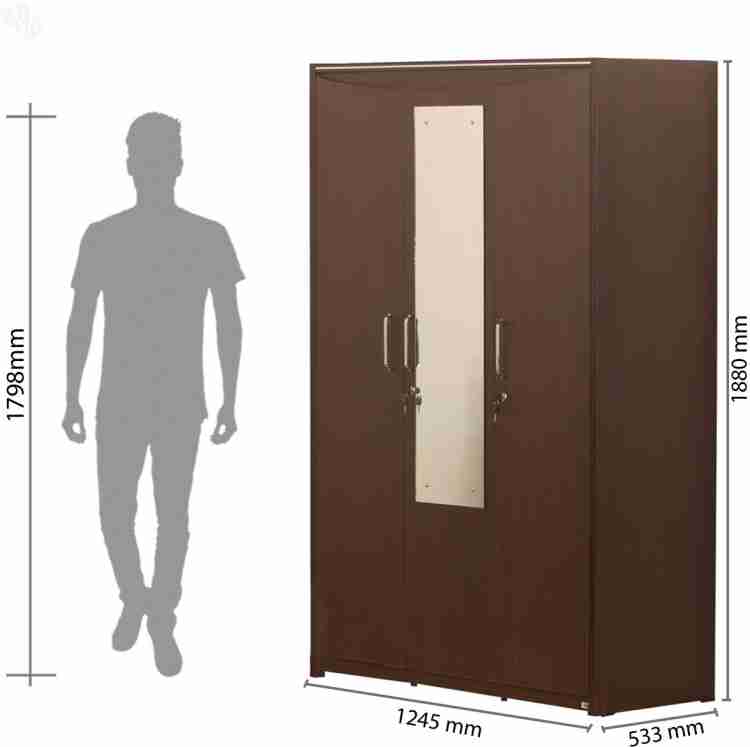 Piyestra 3 deals door wardrobe price