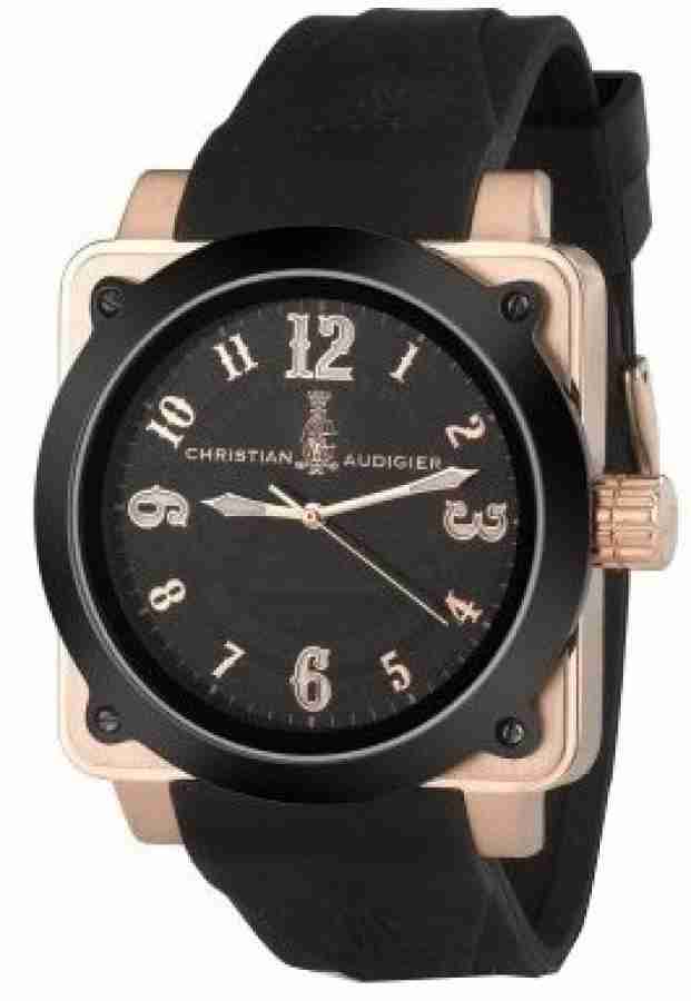 Christian Audigier Black Dollar Analog Watch For Men Buy