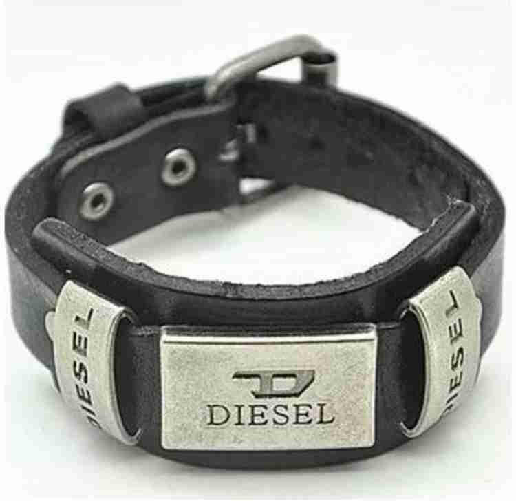 DIESEL High Fashion Branded Real Leather Punk Style Buckle Strap