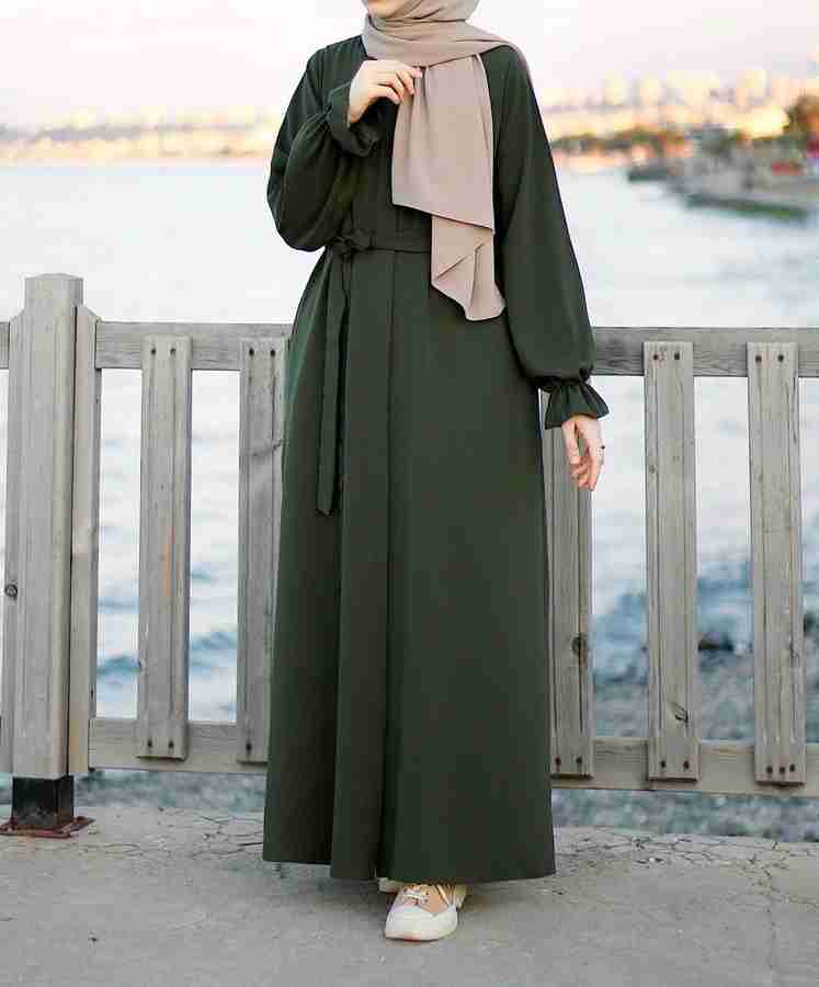 Emaan Outfit Cotton Blend Cotton Silk Self Design Burqa With