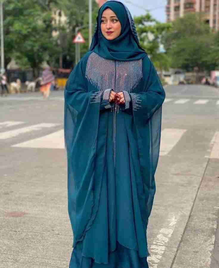 DCSTORE1 Latest new trendy Burqa Abaya with dimond stone work