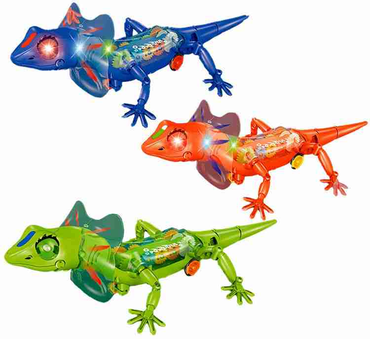 Battery operated outlet lizard toy