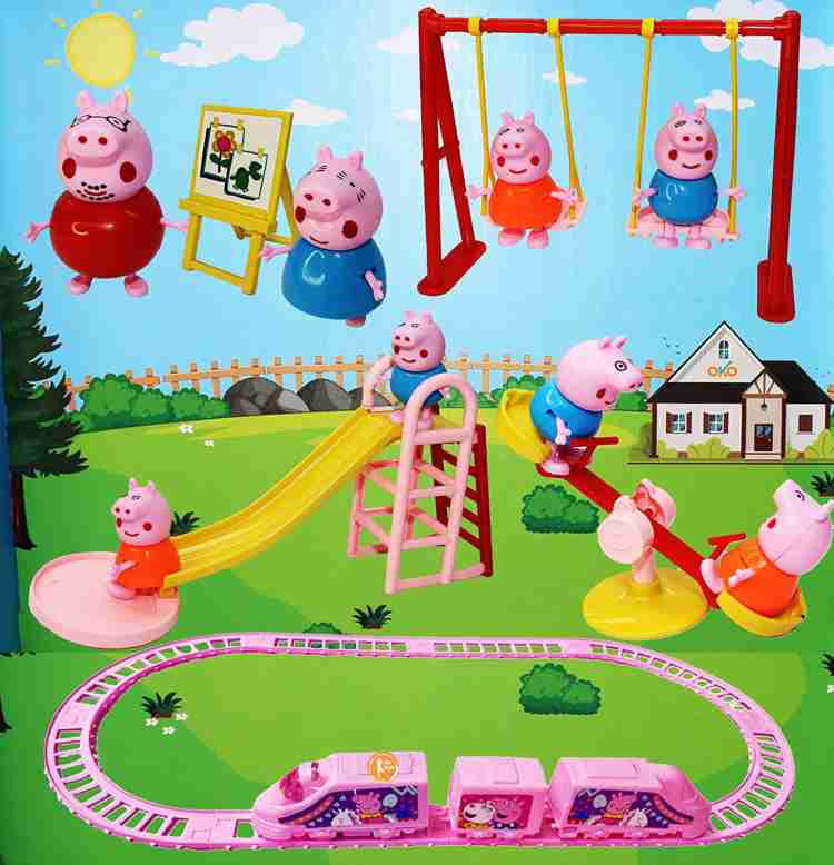 Peppa pig swing hot sale and slide set