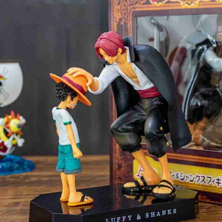 ZKTSRY Anime One Piece Shanks Touching Luffy Figures Anime Action  FigureFigures Model, Cake Topper Birthday Cake Decoration Anime Ninja Theme  Doll