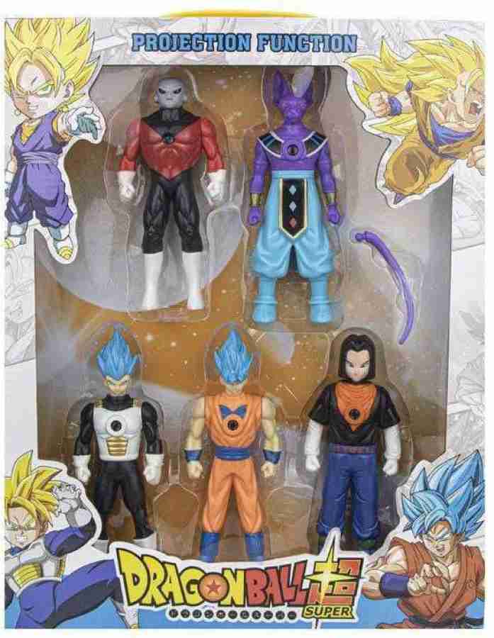 toyeez 5 Pcs Dragon Ball Z Action Figure With Light 6 Inch Each