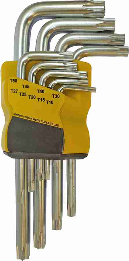 Inditrust 9Pcs L Type Screwdriver Double End Wrench Set Allen Key