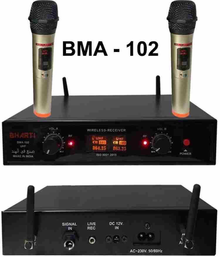 BHARTIP.A SYSTEM wireless mic reciever trancemeter UHF 10 W AV