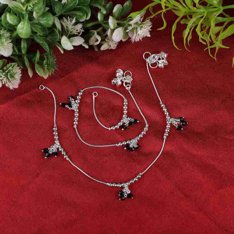 Silver thin payal sale