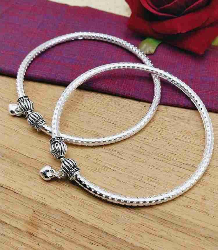 Silver anklet cheap kada online
