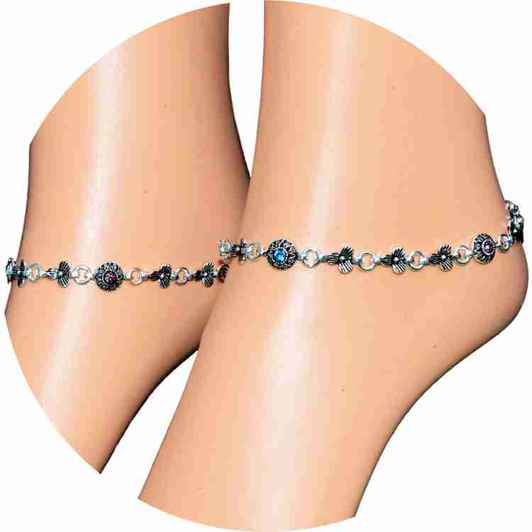 UNIQUE ENTERPRISE Fancy Silver Payal Anklets Ideal for Women