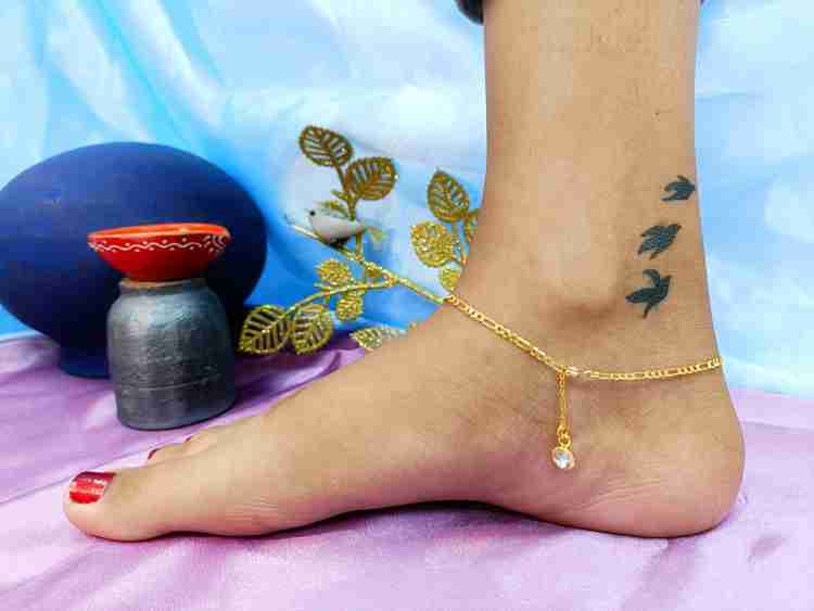 Gold ankle sale chain designs