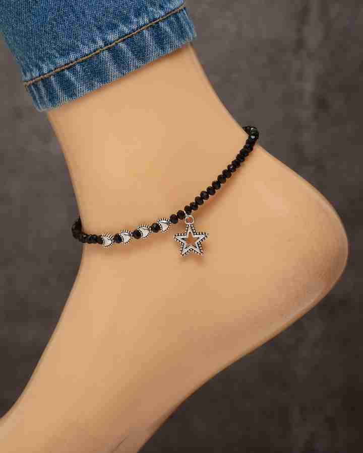 NAKSH beautiful multi color crystal anklets Silver Anklet Price in India Buy NAKSH beautiful multi color crystal anklets Silver Anklet Online at Best Prices in India Flipkart