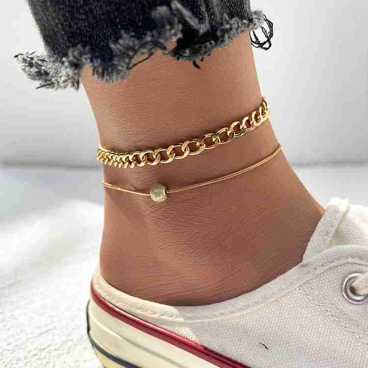 Chain link online anklet bracelet