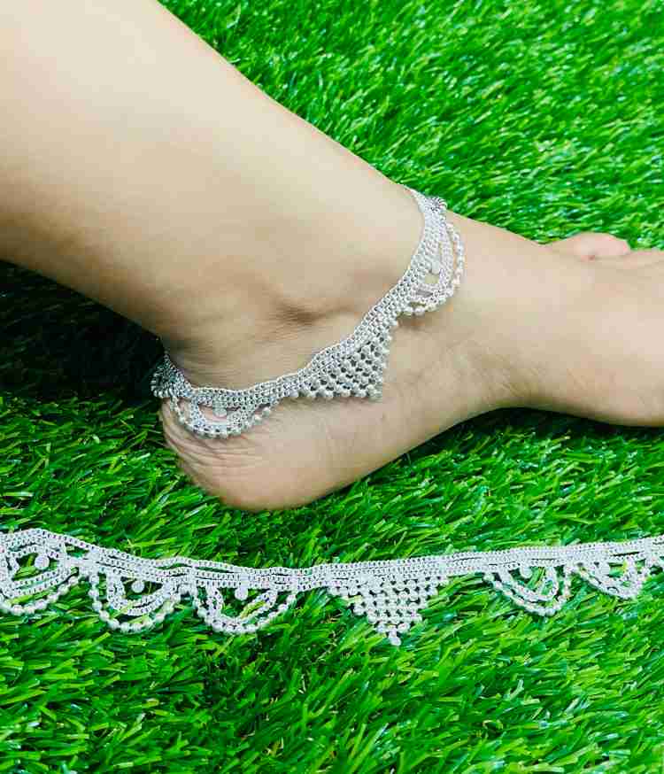 Flipkart on sale silver anklets