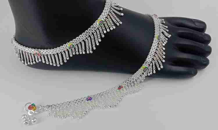 Silver payal for womens deals with price